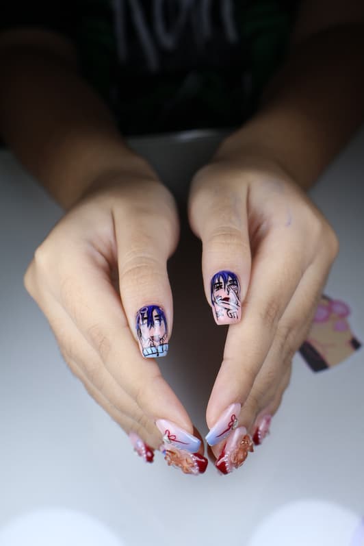 Diseño de nail art del estudio, trabajo 4