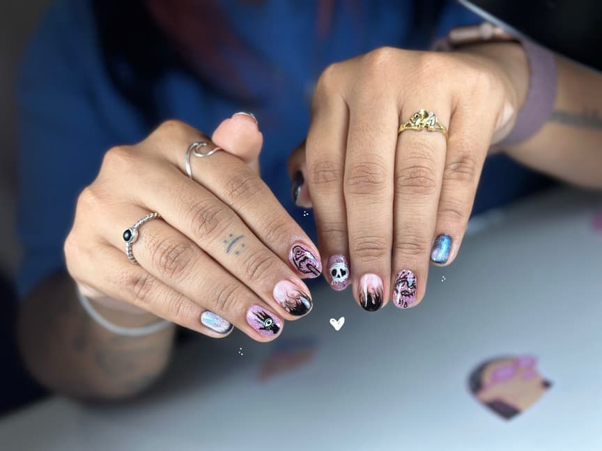 Diseño de nail art del estudio, trabajo 5
