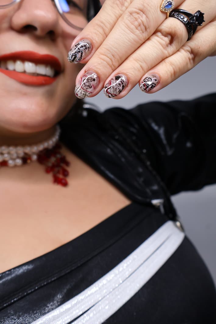 Diseño de nail art del estudio, trabajo 9