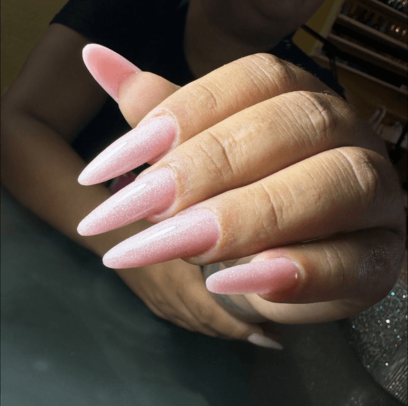 Uñas XXL largo #5 con brillos